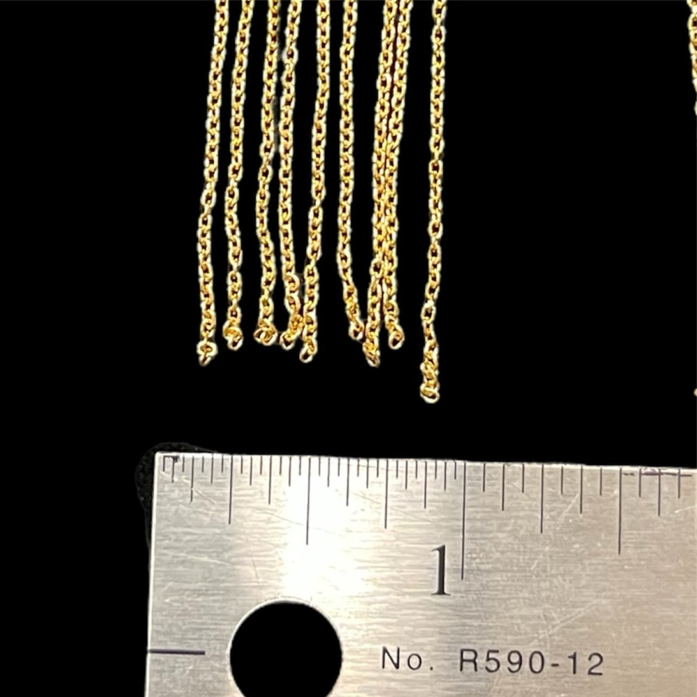 SHASHI Geranium Floral Gold-tone Plated Dangling Chain Post Earring - Picture 6 of 15
